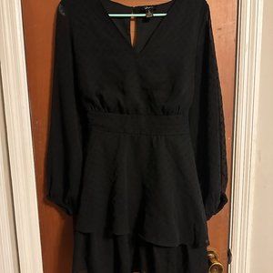 Size large, black dress, layered bottom